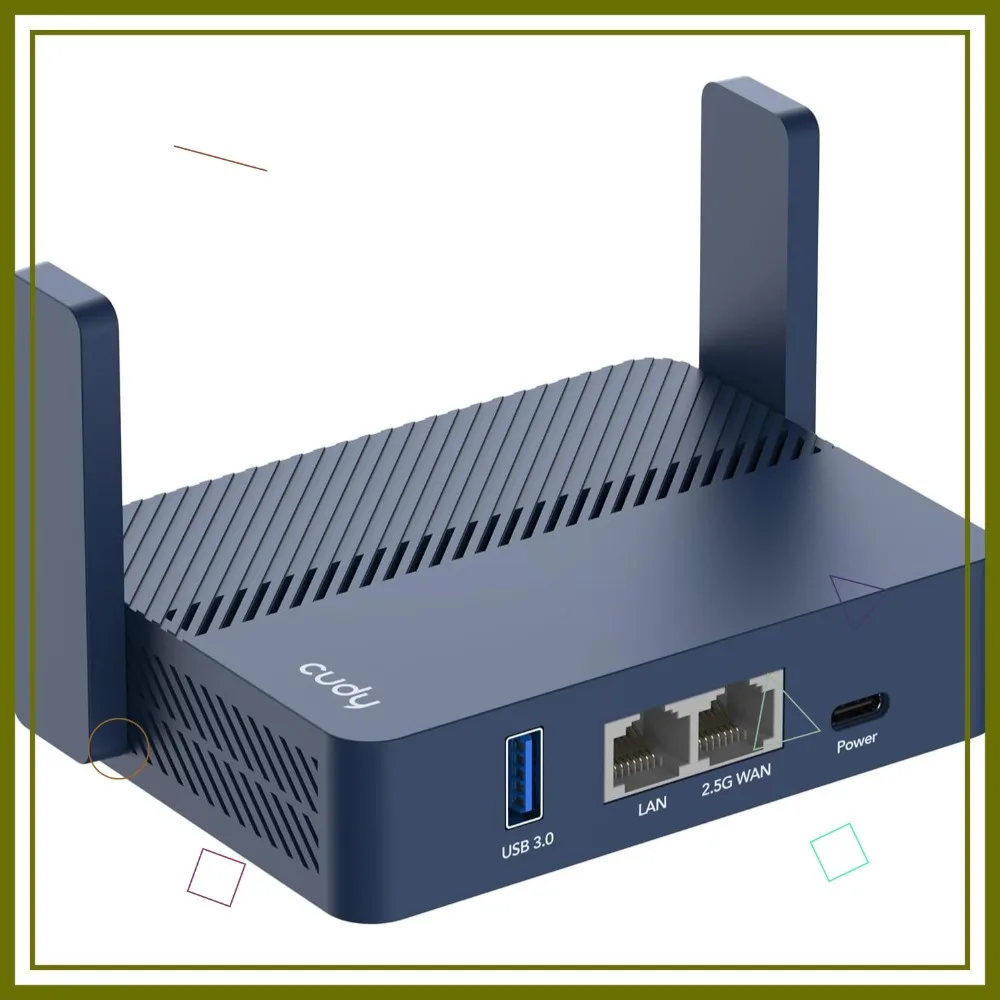 Pocket-Sized Wi-Fi 6 Travel Router with 2.5Gb Port, OpenVPN & WireGuard, Works with Hotel Wi-Fi Login Pages