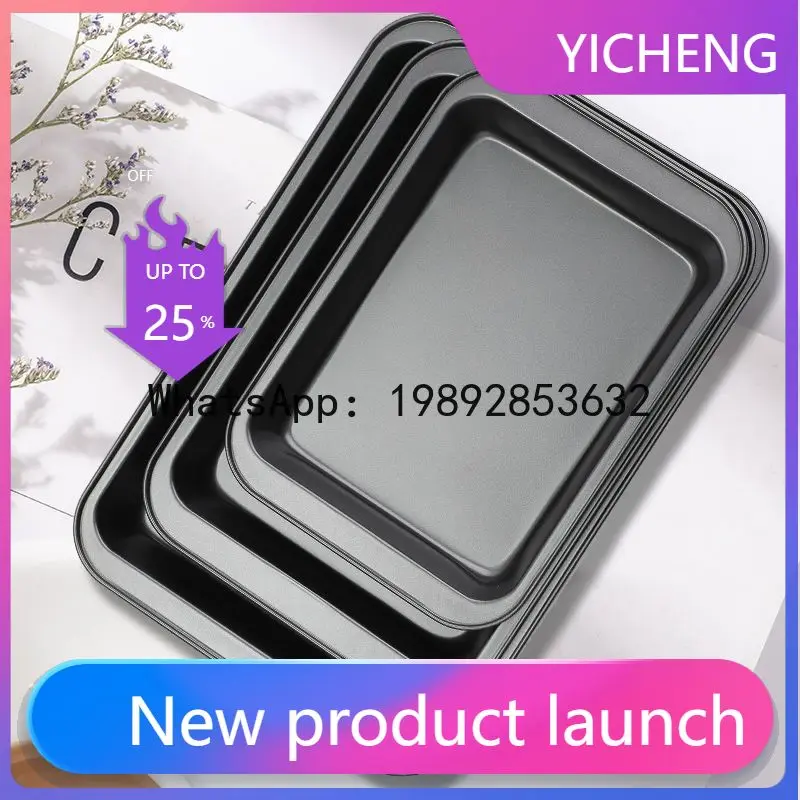 

PYJ Oven Bread Cookies Household Rectangle Flat Bottom Tray Cake Tray Non-Stick Tray Food
