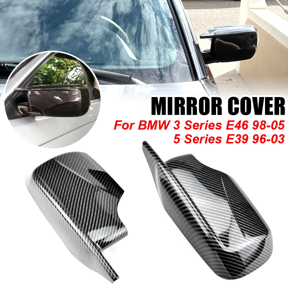 

ABS Rearview Mirror Case Door Wing Mirror Cover Cap Shell Housing for BMW E46 316i 318i 318d 320d 320i 323i 325i 328i 330d 330i