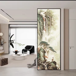 Privacy Window Film Lanscape Painting Glass Sticker UV Blocking Heat Control No Glue Window Coverings Window Tint for Homedecor