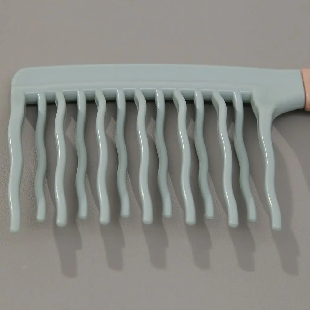 

New Easy To Clean Double Row Big Tooth Comb Lightweight Portable Wavy Tooth Curling Comb Long Hair Hair Care Tool Hair Slit Comb