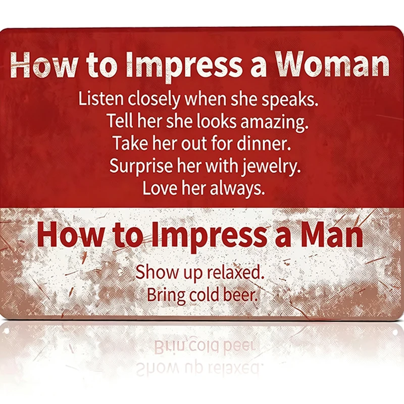 Vintage Funny Tin Metal Signs for Women Retro Bar Decor Pub Home Garage Kitchen Wall Decoration Gifts es How to Please a Woma