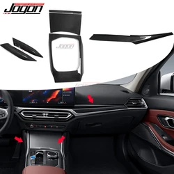 For BMW G80 G81 M2 M3 Touring Sedan Facelift 2022 2023 Car Dashboard Cover Center Console Gear Panel Trim Real Carbon Fiber