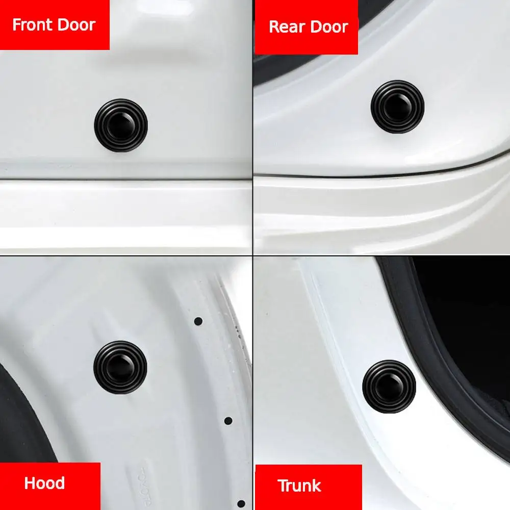 Car Door Shock Absorber Pad, Glow Silicone Cushion, Trunk Sound Isolation Pads, Proteção da porta, Anti Colisão Gasket, 10 Pcs, 20Pcs