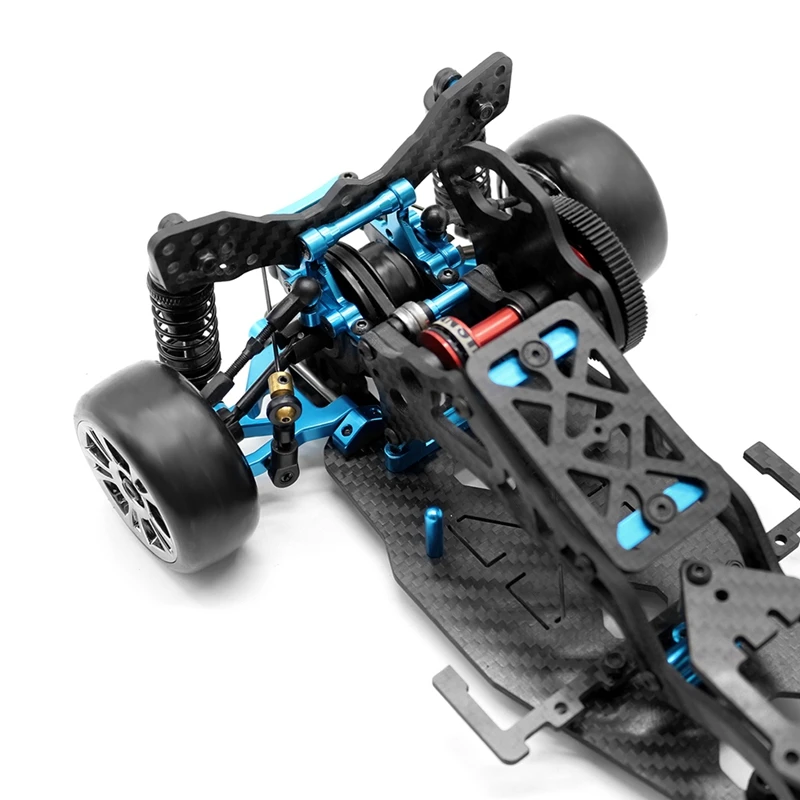 DIY RC Car Rear-Drive Drift Racing Frame 1/10 Mini RC Car RC Frame Drift Car Kit Version RC Frame Drift Car Kit Version Blue