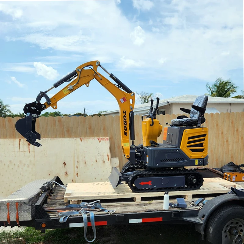 Factory Customized 1.2Ton mini excavator Kubota Engine 1200kg Digger yellow color With Accessories LCL sea freight CIF Brisbane