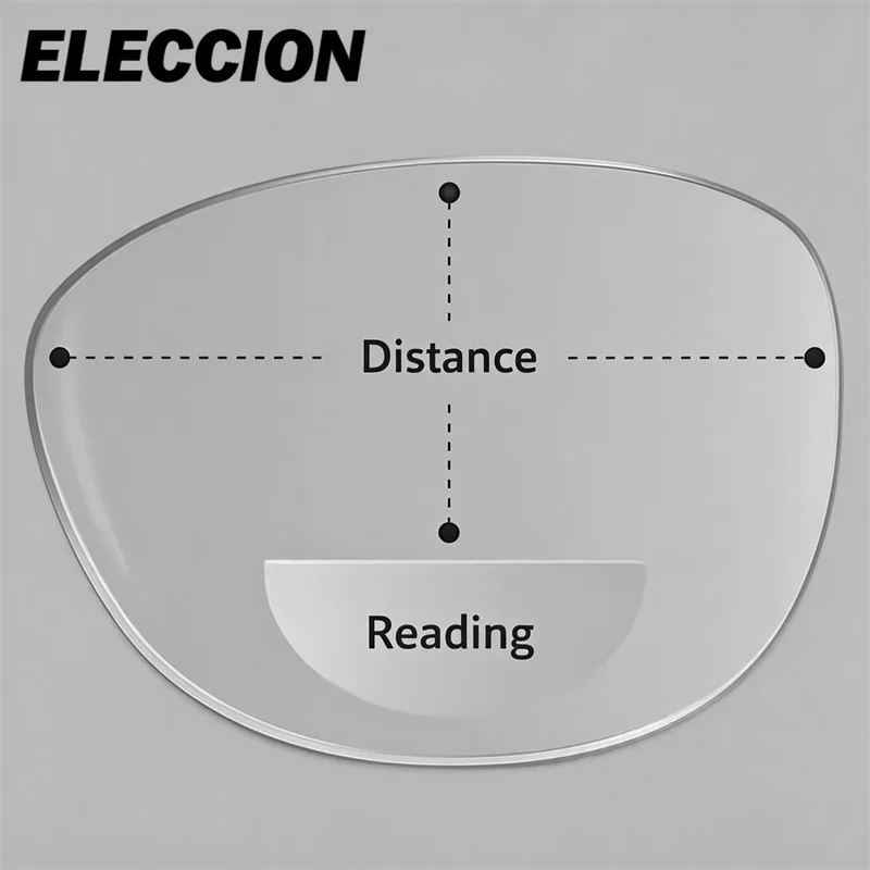 ELECCION Brand Aspheric 1.56 Index No Line Bifocal Lenses Clear Color Round Flat Shape Bifocal Lenses for Eye See Close Distance