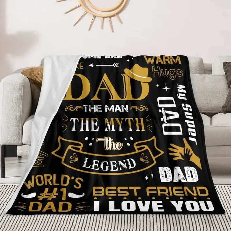 Father's flannel blanket gift - Father's blanket gift to my father, father's birthday, Christmas, Thanksgiving gift