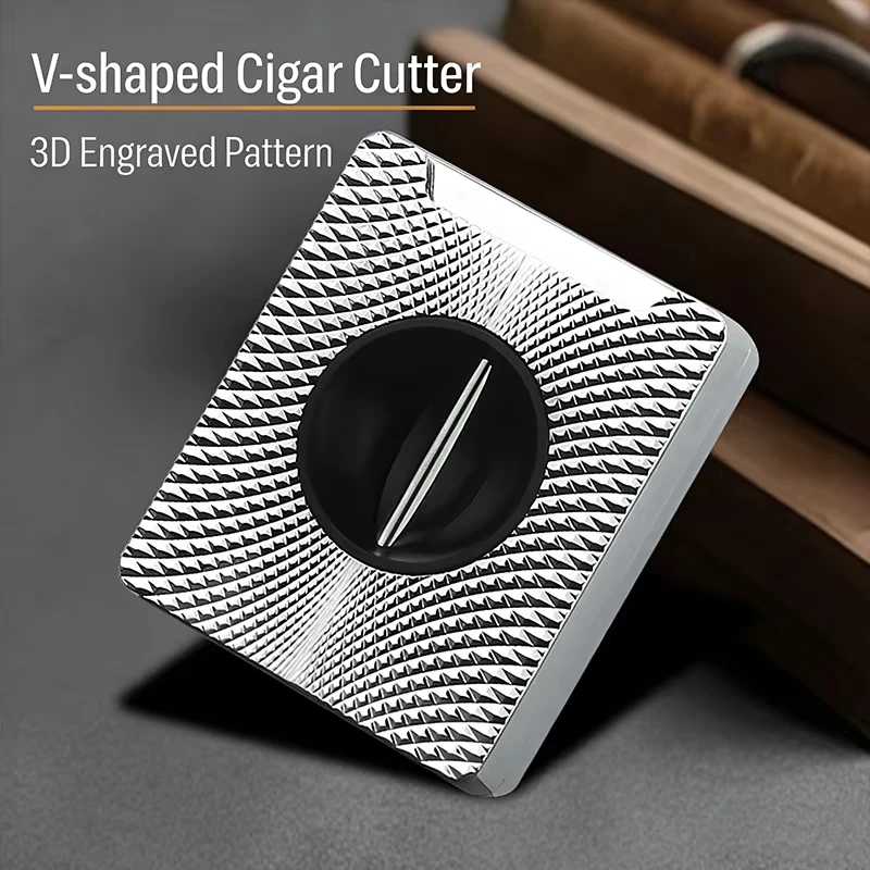 New 2026 23mm V-Cut Cigar Cutter Stainless Steel Guillotine  Clipper Portable Cigar Scissors for All Size Cigars Accessories
