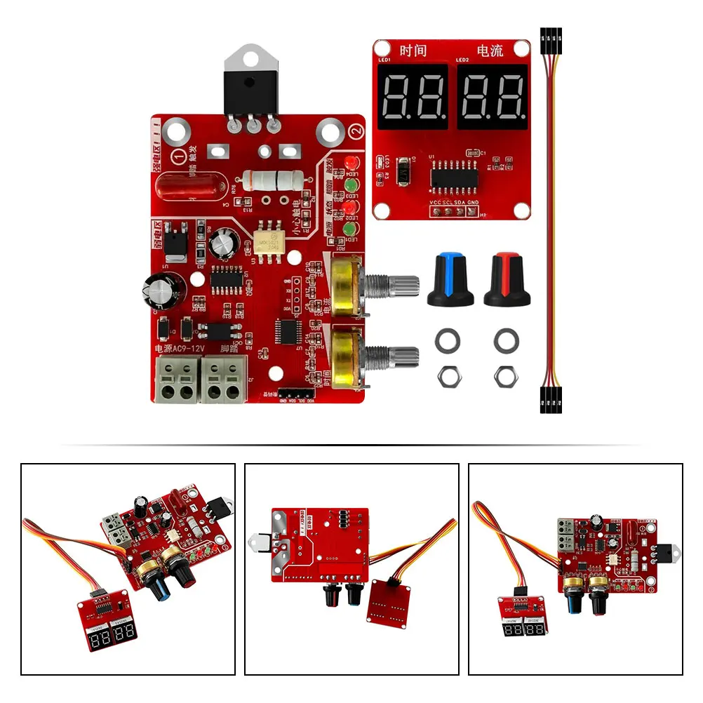 Spot Welder Control Board 100A Digital Display Time Current Adjustable Controller Panel DIY Spot Welding Machine Lightweight