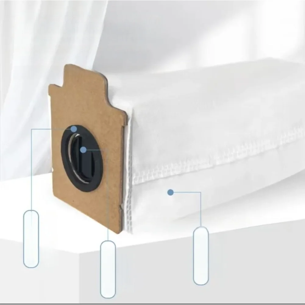 Replacement Filter Bags Compatible with For dreame Z40 Z50 Station Vacuum Cleaner Using Reinforced Composite Nonwoven Material