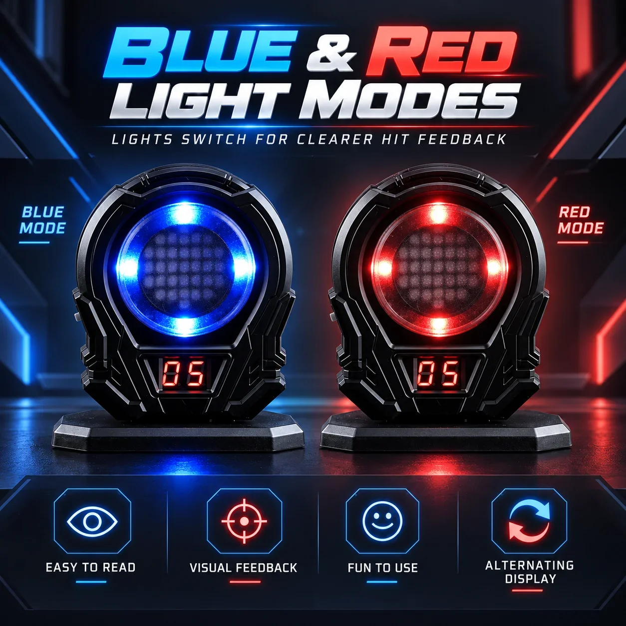 Electronic Scoring Hobby Target with Sound Effect, Auto Induction Model for Leisure Shooting Play