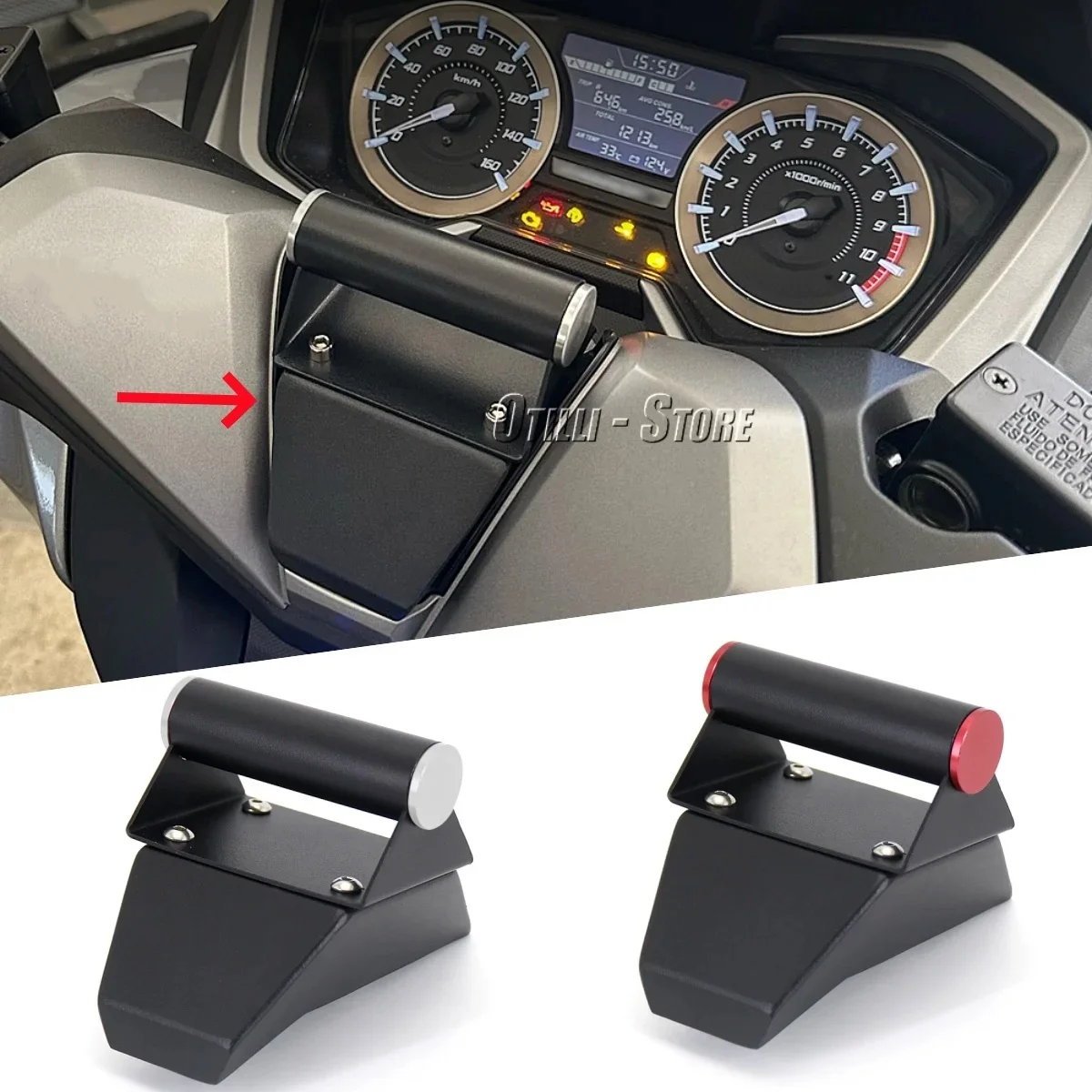 Motorcycle Smartphone Phone Holder Navigation Plate Bracket 