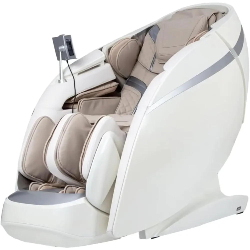 4D DuoMax SL-Track Massage Chair with Intelligent Health Detection, Dual Roller 4D Mechanism, Piano Key Massage, Taupe