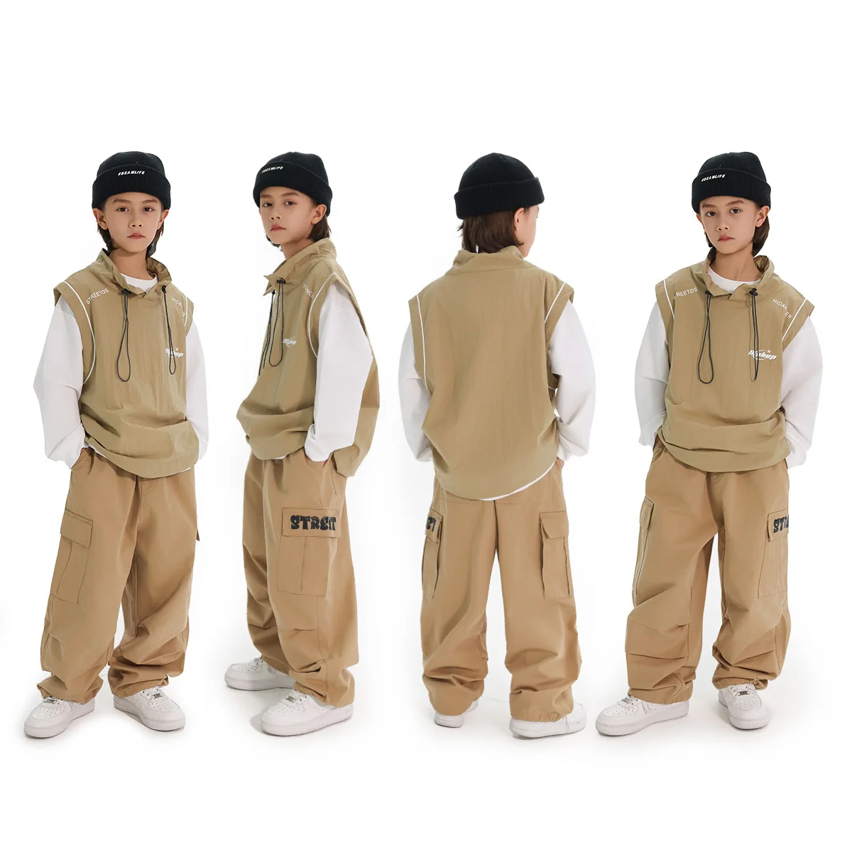 garcons-streetwear-kaki-costume-hiphop-rue-danse-jazz-danse-sport-cargo-costume-haut-pantalon-enfants-pratique-scene-costumes-dn21855