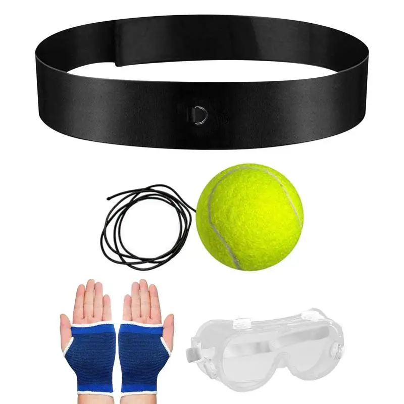 Boxing Training Reflex Ball Wearable Speed Training Punching Ball Set With Elastic Headband Reaction Trainer Improve Reaction