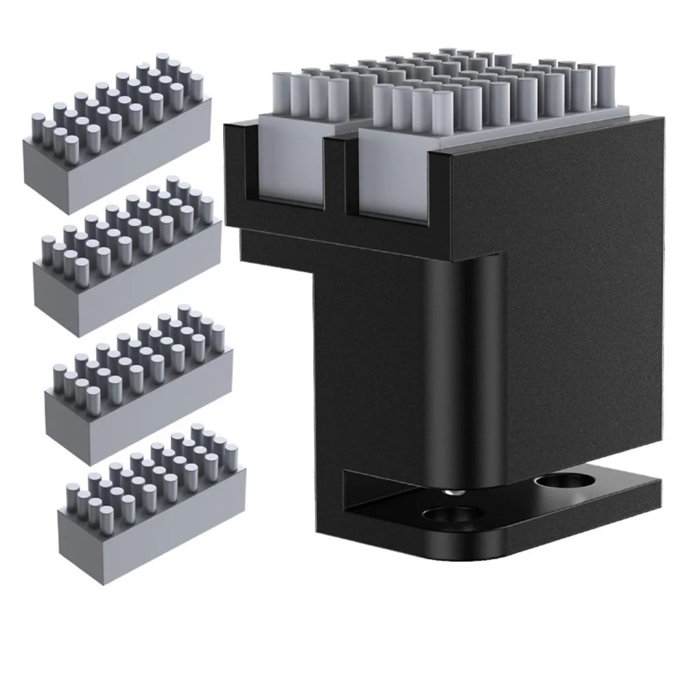 Aluminum Alloy Nozzle Cleaning Tool Set Silicone Brushes For P1P, P1S, X1C, X1E 3D  For Printers Nozzle Cleaning Brush Parts