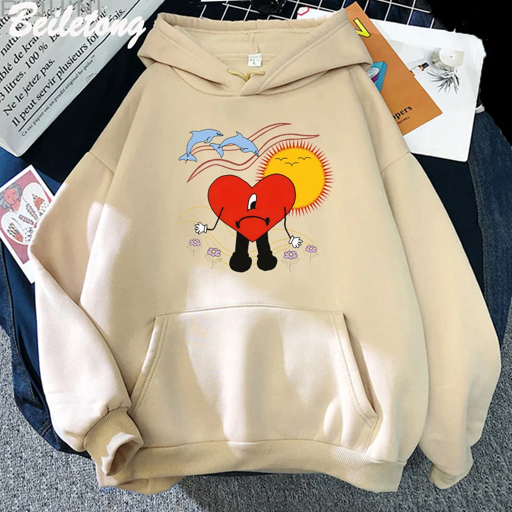 Un Verano Sin Ti Bad Bunny Print Hoodie Kawaii Clothing Aesthetic Loose Sweatshirts Ulzzang Long Sleeve Pullovers Sudadera Mujer