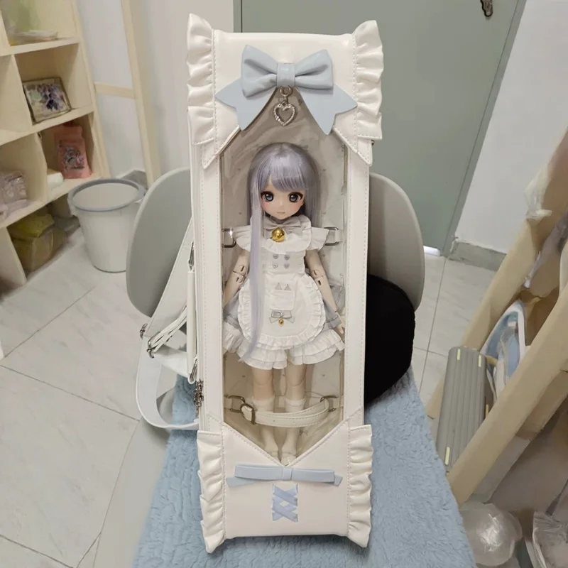 1/4 Bjd Action Figure Doll Bag Outing Baby Bag Crossbody And Backpack Style Bow Ita Bolsos Mujer High Capacity Doll Display Box
