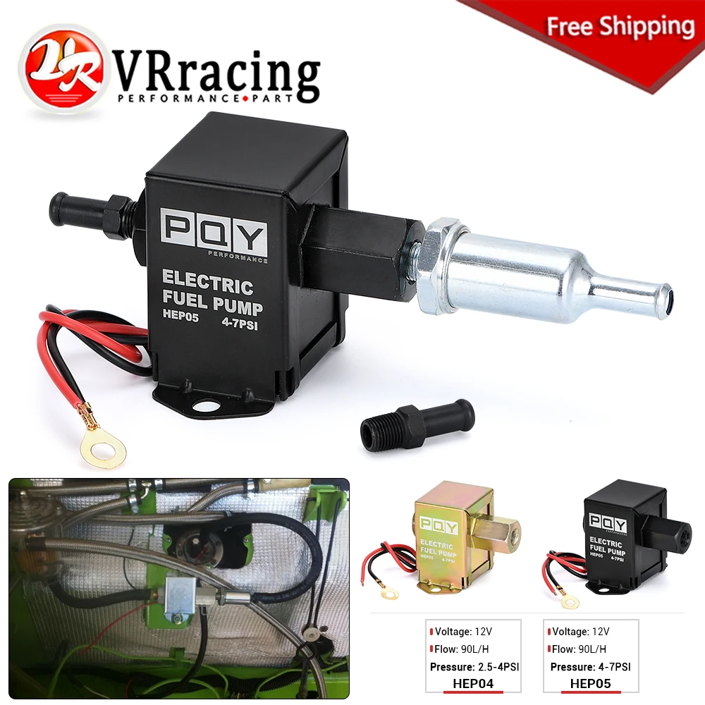 Electronic 12V Fuel Pump 2.5-7PSI Pressure 90LPH Gas Petrol Diesel Compatible FEP12SV E8012S For Auto Carburetor Motorcycle