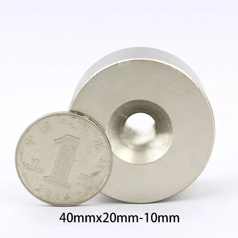 1PC 40x20-10mm Countersunk Round NdFeB Neodymium Magnet Powerful Rare Earth Permanent Magnets 40mm x 20mm-10mm