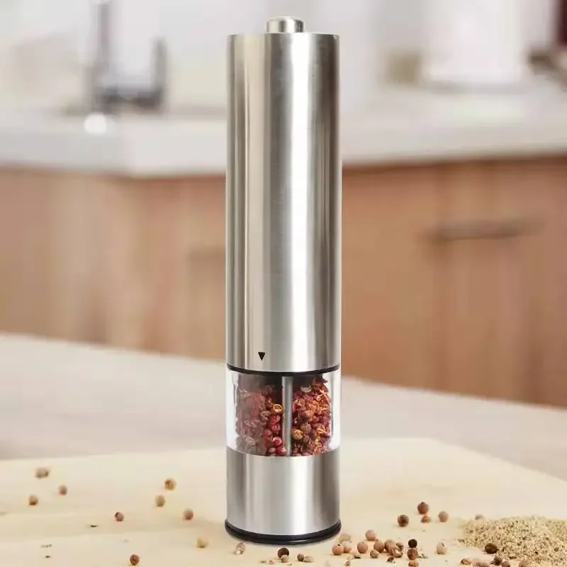 Stainless steel black pepper granules automatic household pepper seasoning bottle electric grinder