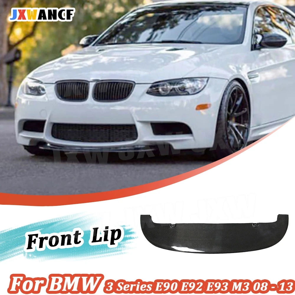 

JXWANCF Forged Carbon Fiber Front Bumper Lip Spoiler For BMW 3 Series E90 E92 E93 M3 2008-2013 Car Accessories Body Kits