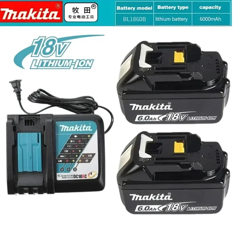 DHL envío Makita 18V 6.0Ah batería recargable, para Makita BL1830 BL1830B BL1840 BL1840B BL1850 BL1850B batería de herramientas eléctricas