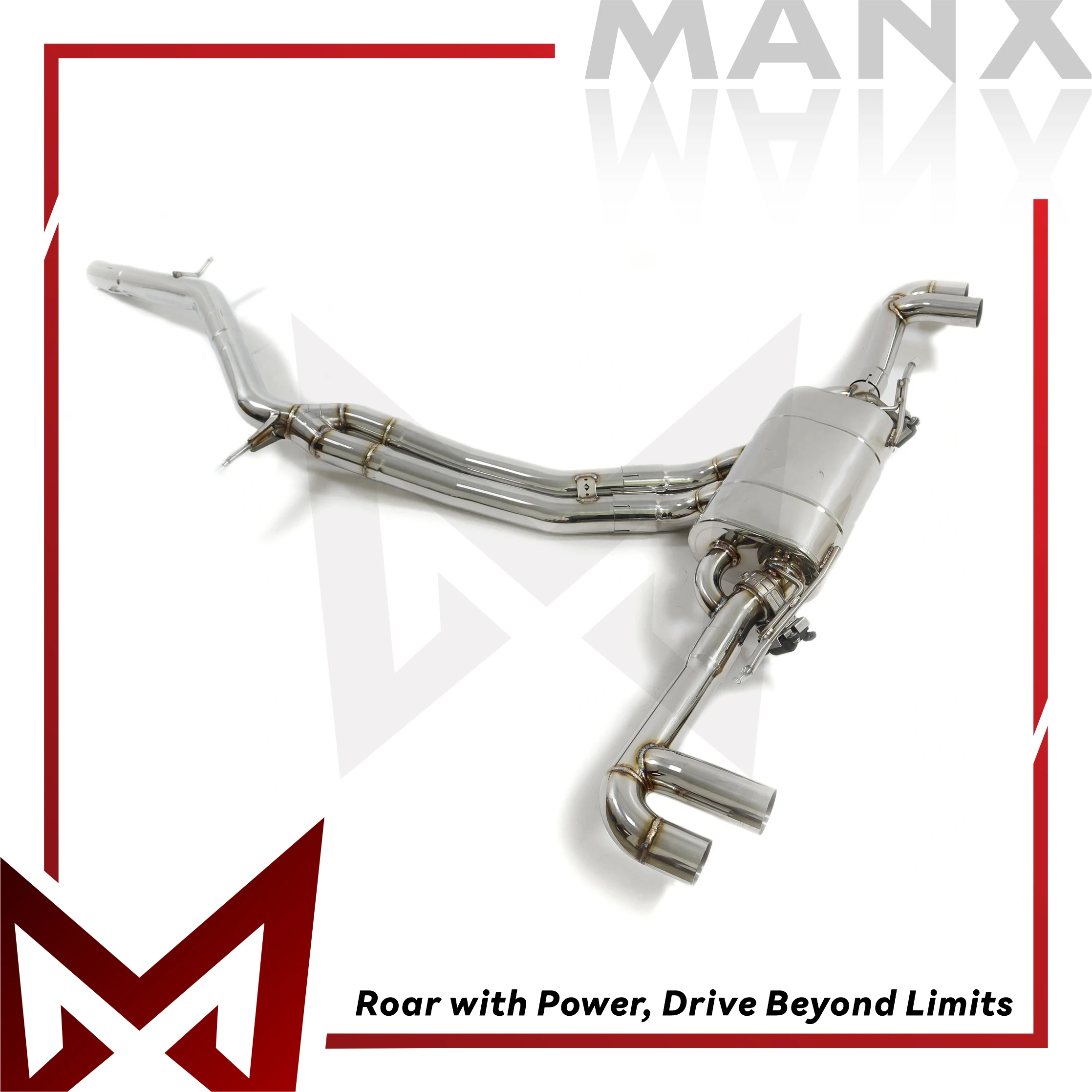 

MANX Catback for AUDI Q8 3.0T Stainless steel Performance Exhaust pipe Muffler with remote control valve Lossless installation