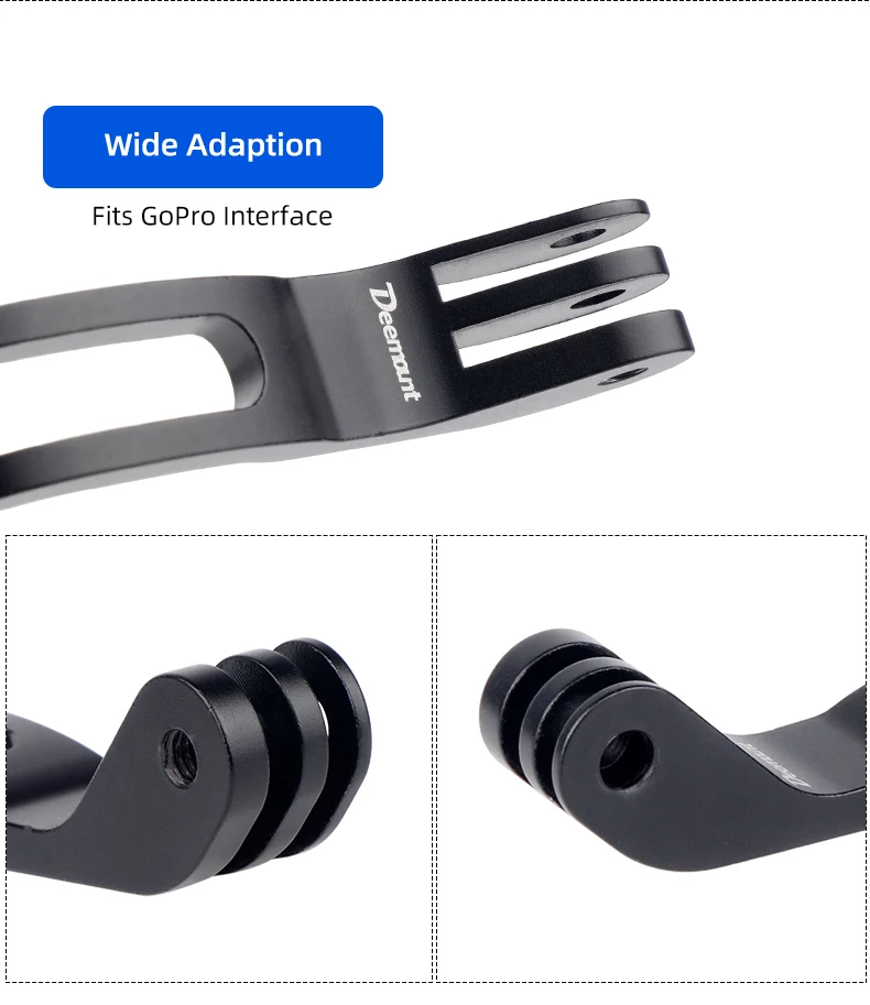 Deemount Vorderradgabel Installieren Scheinwerferständer Halterung Action Kamera Klemmständer Passend für Gopro-Schnittstelle Brompton Rennrad MTB-Teile – Detail 5
