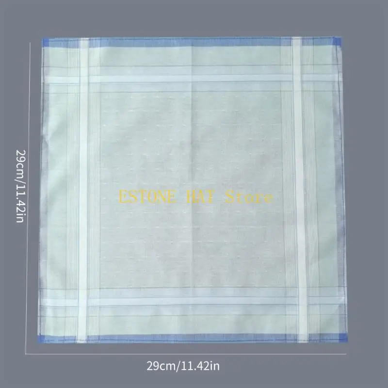 49MF Cotton Big Bandanas for Adult Man Pocket Square Handkerchief Multiuse HighAbsorbing Sweat Wipe Towel Women Accs 6PCS