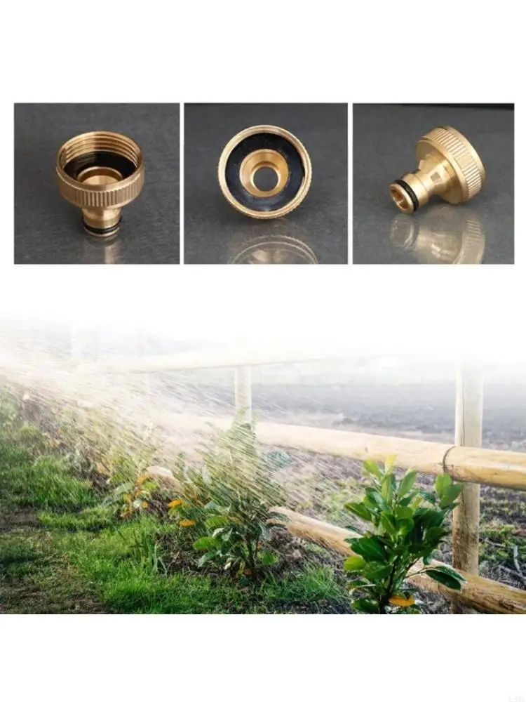 L9BE Nozzle Connector Car Wash Water Guns 1 Inch Garden Hose Brass Connector Garden Hose Pressure Washer Machine