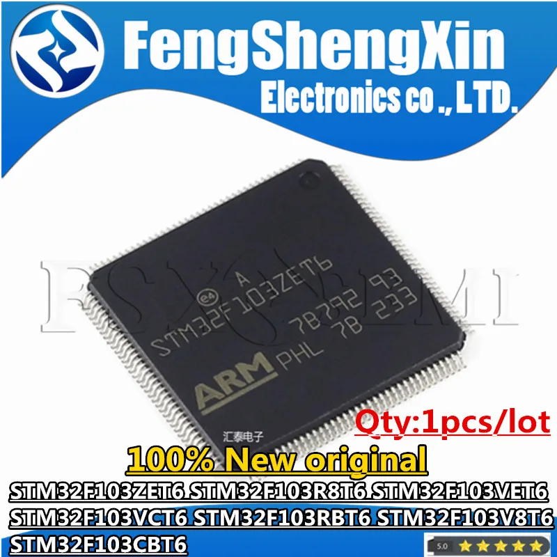 

1pcs 100% New STM32F103ZET6 STM32F103R8T6 STM32F103VET6 STM32F103VCT6 STM32F103RBT6 STM32F103V8T6 STM32F103CBT6 QFP Chips