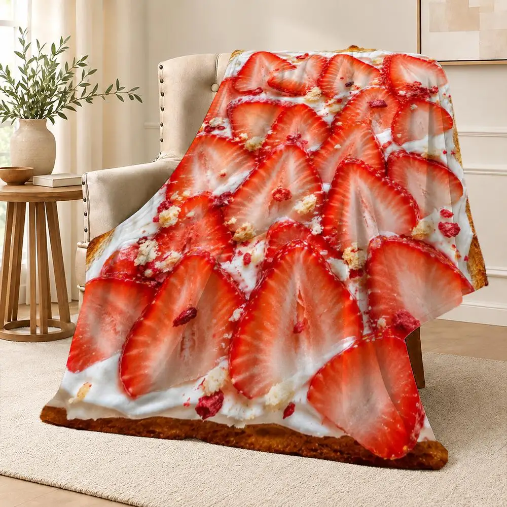 Breakfast Toast Fried Egg Realistic Food Aesthetic Throw Soft Flannel Throw Blanket for Couch Bed Sofa Warm Cozy All Season