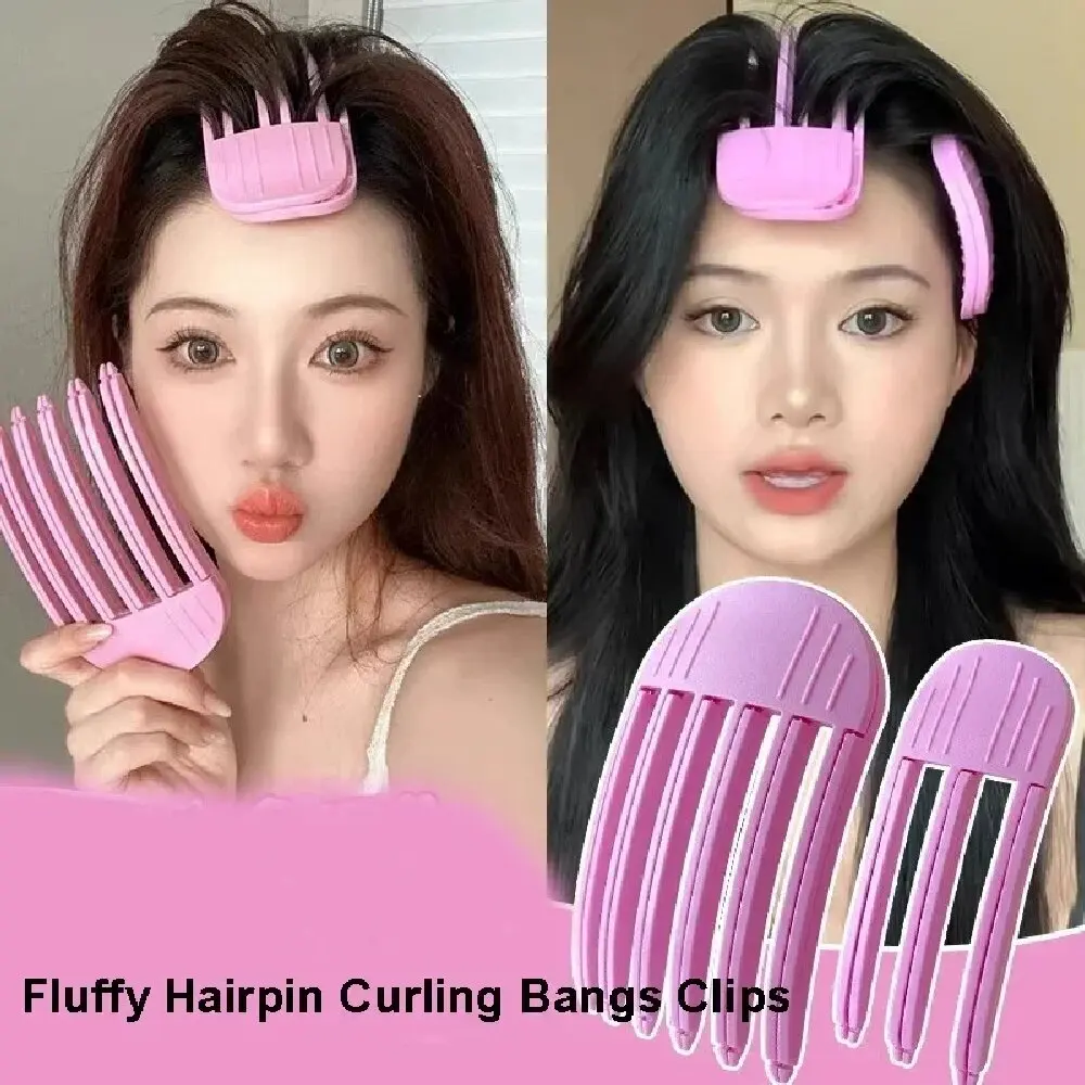 Fluffy Hairpin Curling Bangs Hair Roots Volumizing 2pcs Clips Hair Clips Set Women Curling Fixed Clip Fashion Volume Hair Roller