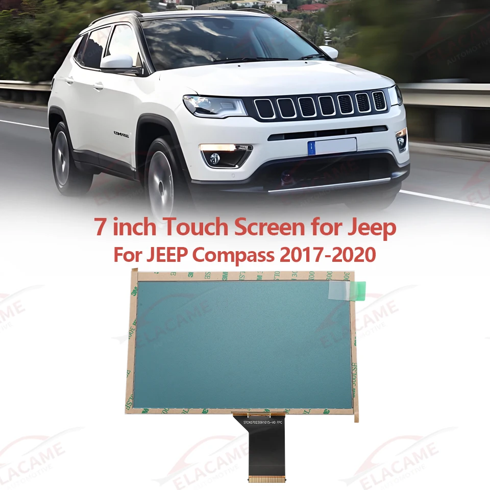 

For Jeep Compass 2017-2020 TDO-WXGA0700K00057-V1 TDO-WXGA0700K00033-V2 New 7 Inch Touch Screen Digitizer Car Radio Parts