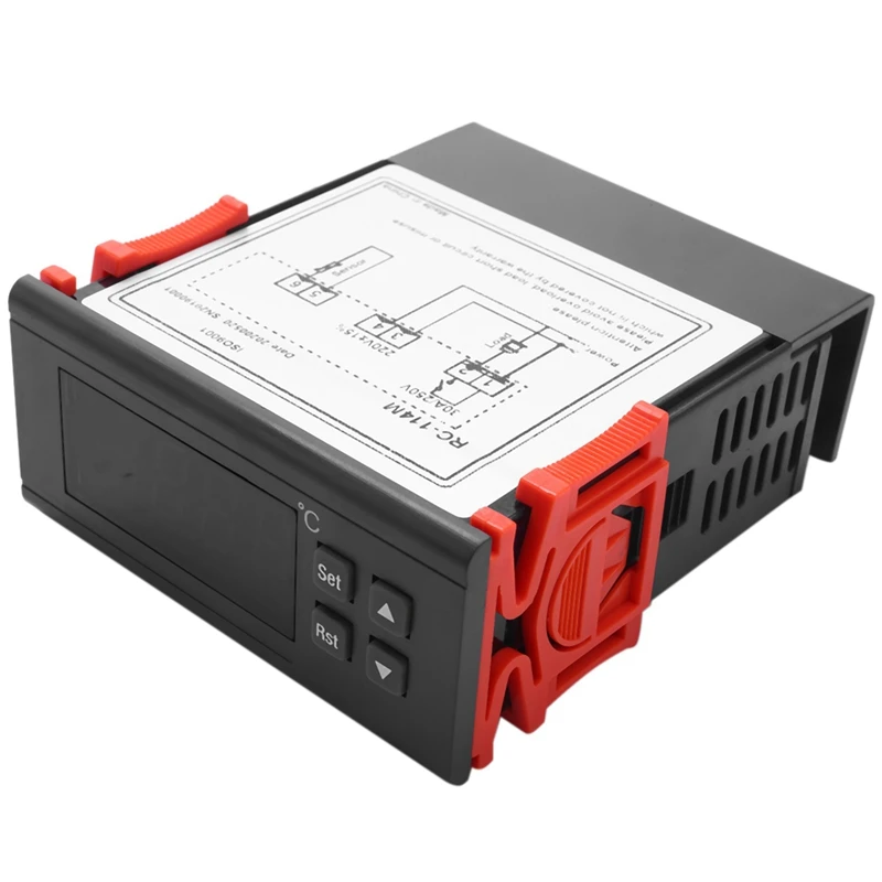 FULL-6X 220V/30A 디지털 온도 컨트롤러 Rc-114M 온도 조절기 릴레이 출력 -30-300 Ntc 센서 포함