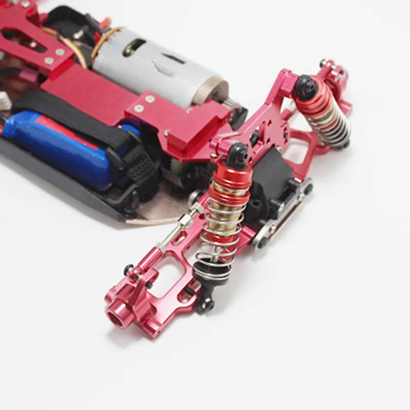 2 Stücke Metall Front Lower Suspension Arm Schwinge Ersatz Zubehör Teile für WLtoys 144001   1/14 RC Auto, silberne Farbe