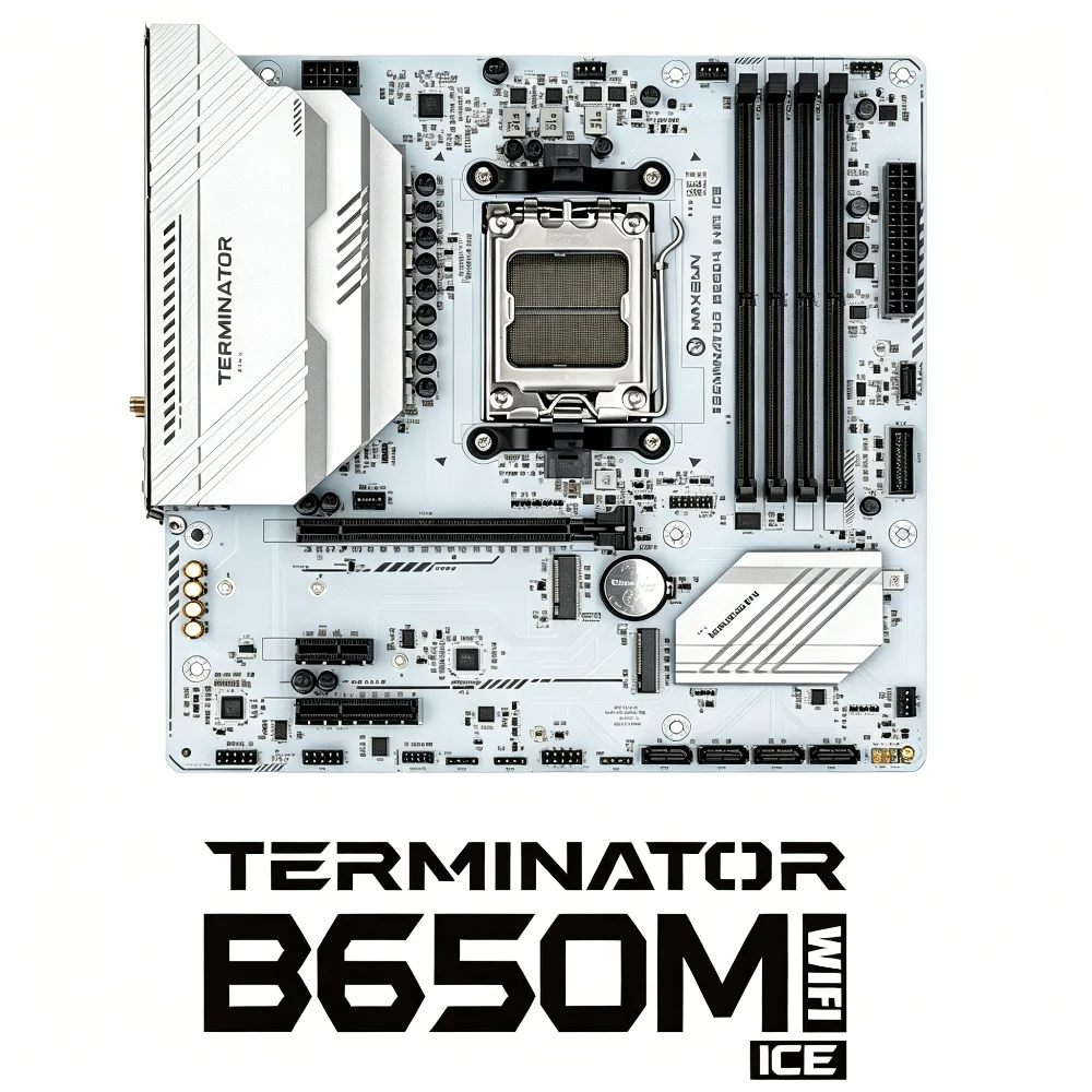 Maxsun B650M AM5 Gaming Motherboard, Support Ryzen 7000-9000 CPU DDR5 OC 8000MHz, Dual M.2 NVME ARGB Built-in WIFI