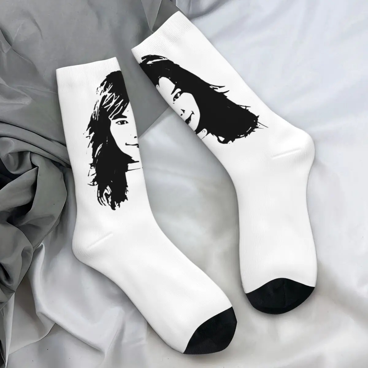 90s Electronic Pop Icon Bjork Music Socks Autumn Stockings Casual Men's Warm Soft Socks Custom Cycling Anti Slip Socks