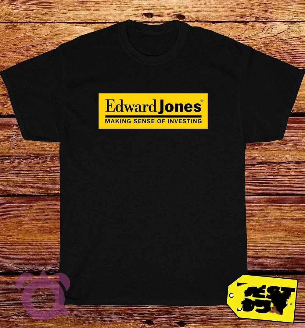 

2025 New Edward Jones Logo Printed Unisex Street Fashion Trend Short Sleeved Pure Cotton Round Neck
