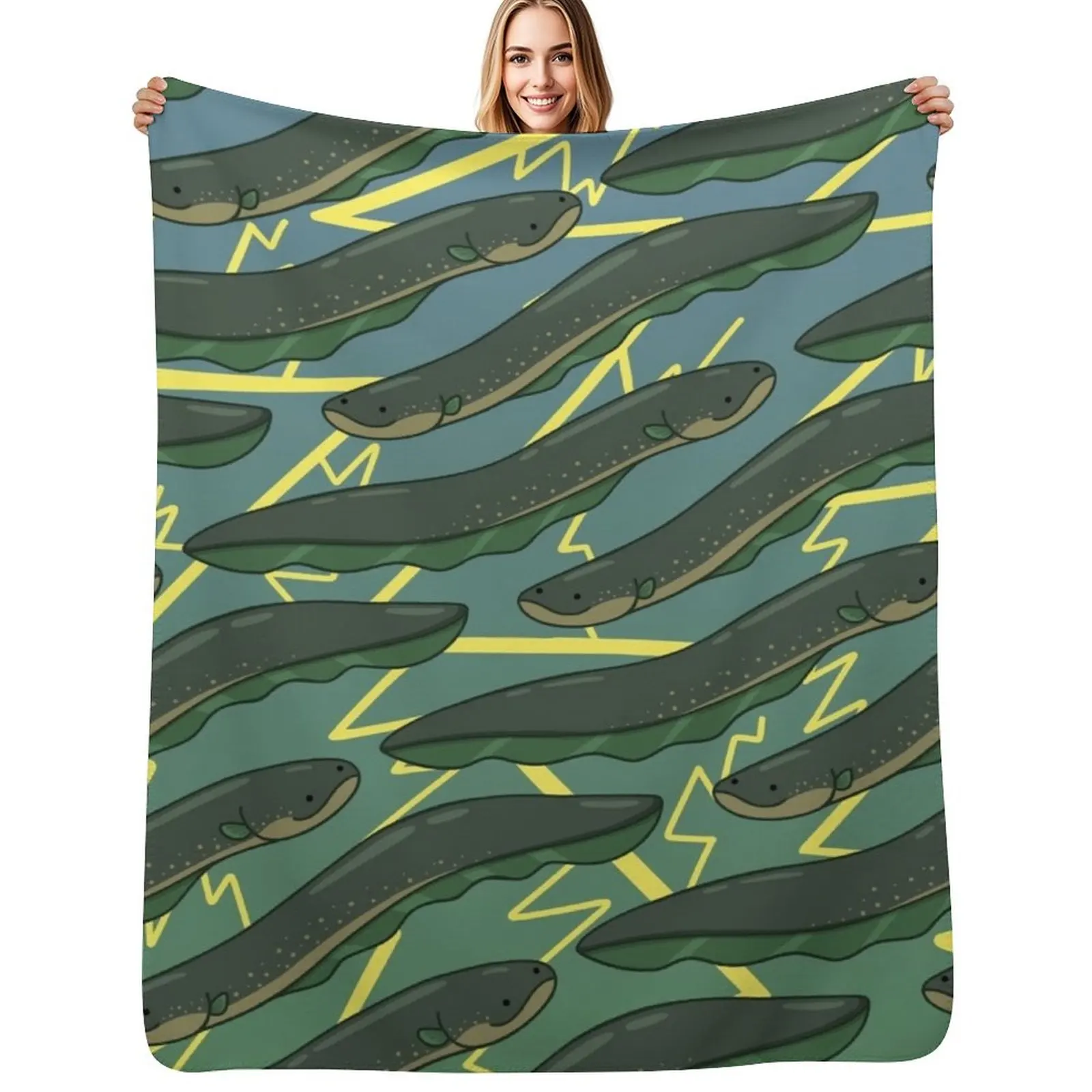 Electric Eel Pattern Throw Blanket warm winter sofa bed Baby Thermals For Travel Winter beds valentine gift ideas Blankets