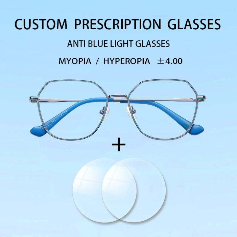 VKYEE Retro Anti Blau Licht Blockieren Lesebrille für Frauen Männer Computer Gläser Rahmen 1,56 Optische Brillen