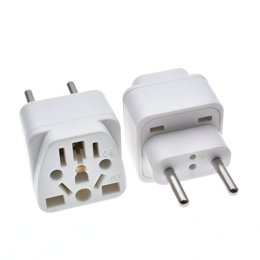 Adaptateur de prise Standard ue CEE7/16, 4.0MM, Type C, pour Europe, russie, turquie, indonésie et autres (WY-9C), certifié CE