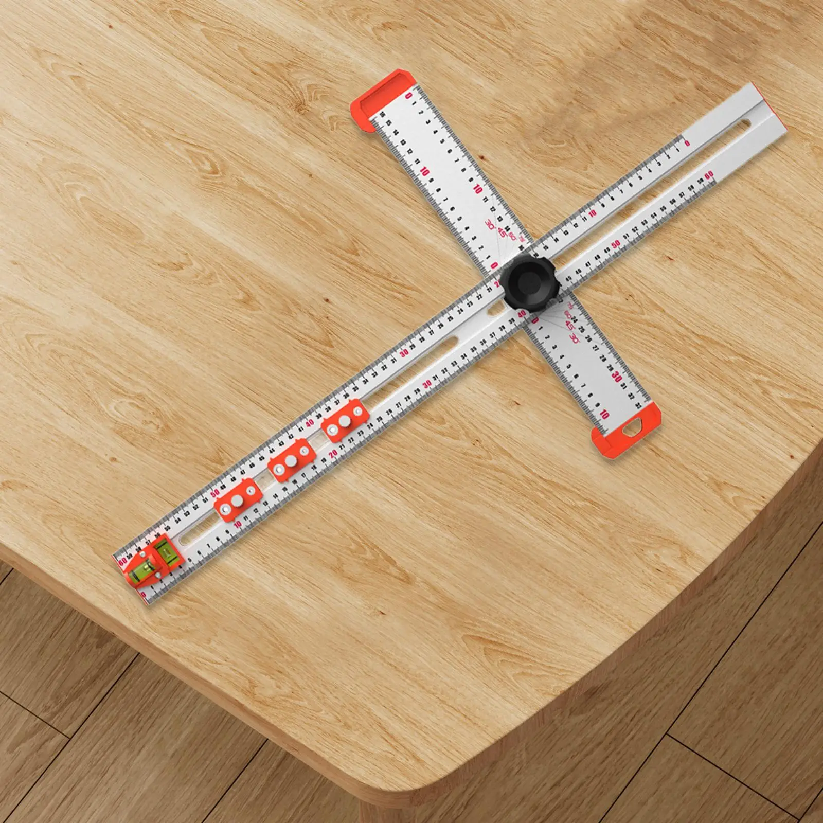 Woodworking T Square Ruler Sturdy Professional Drilling Positioning Ruler for Carpentry Crafting Shelves Installing Door Handles