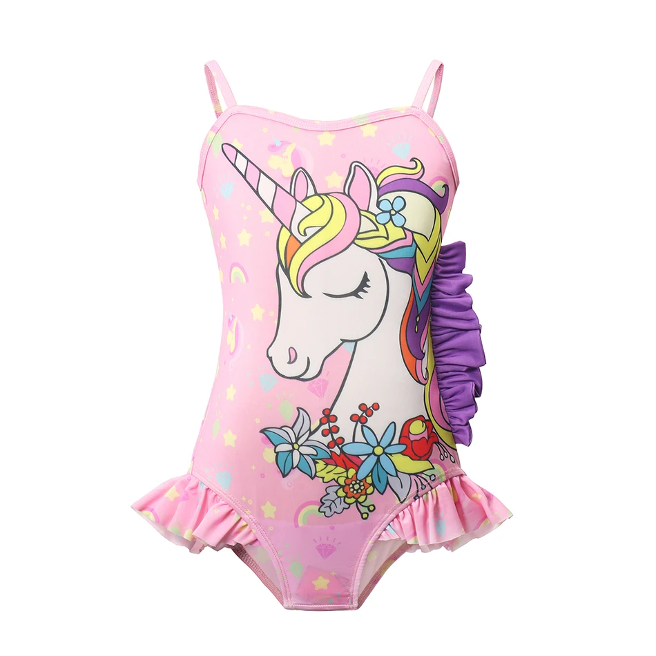 Baby Girls Swimwears Summer Bikini Set Sun Protection Kids Cute Princess Toddler Swimming Suits Two-pieces Sunbeach Swimsuit