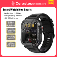 2024 MK66 Smart Watch Men Large Battery Music Playback Fitness Tracker IP68 Waterproof Bluetooth Call Sports Smart Watch