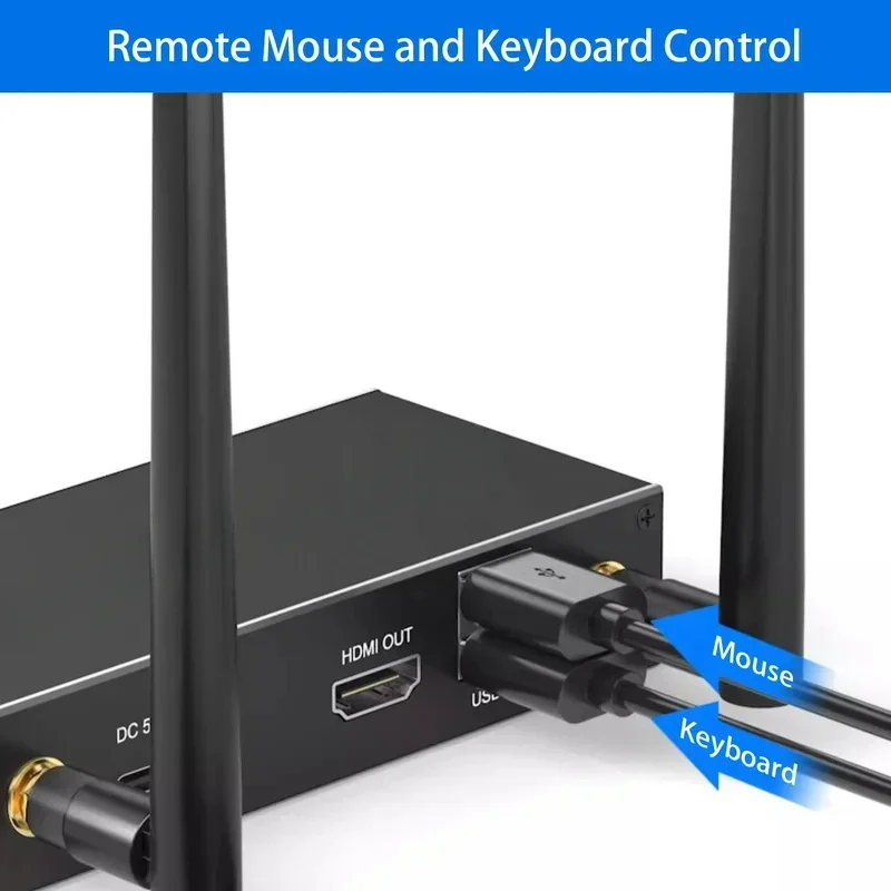 Justlnk 4K Wireless 200M 5G Wifi USB KVM Extender Audio Video Transmitter And Receiver Transmitter