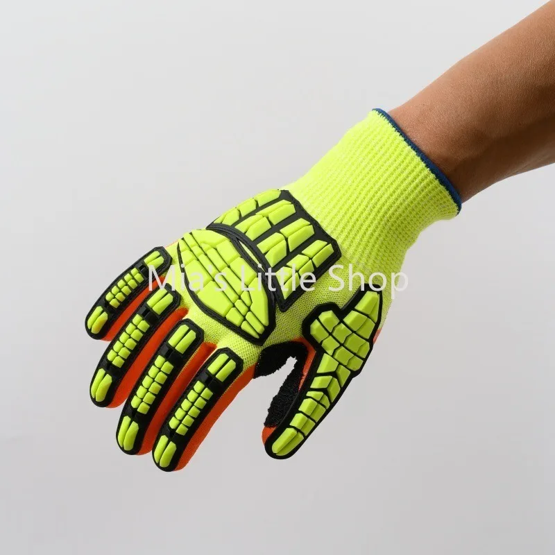 HPPE anti-collision and shock-proof gloves outdoor cycling oil mining drilling wear-resistant anti-cutting labor protection