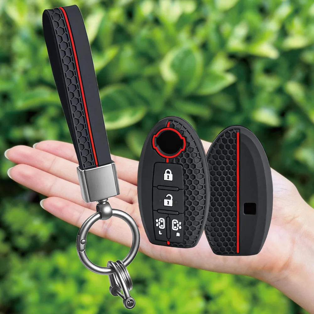 Funda de Silicona para Llaves de Coche, Funda Protectora para Llaves, Soporte para Llaves Inteligentes para Nissan Quest, Elgrand, Nv200, Evalia, Serena, MPV